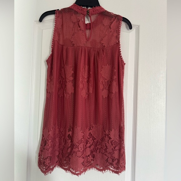 Worthington Sleeveless Embellished Blouse Mandarin Collar. Ptp 18” length 26” - Picture 5 of 6